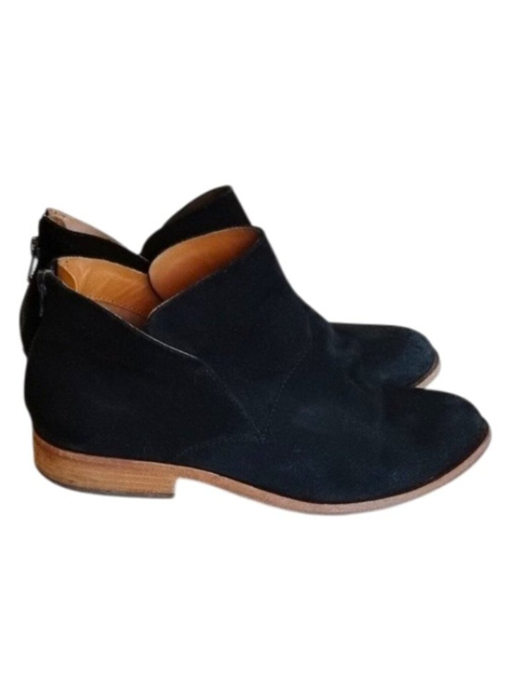 Kork Ease Ryder Suede Back-Zip Ankle Boots 10 Black